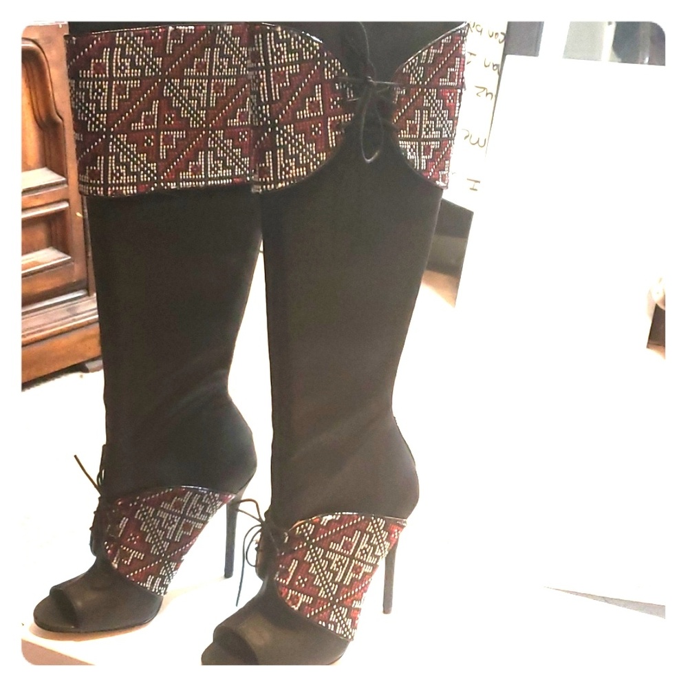 Gwen Stefani Knee High Heeled Boots